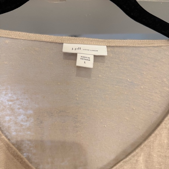 J. Jill Bundle of 2 Love Linen Slouchy V-Neck Oversized T-Shirts Sz L Beach Boho - Picture 14 of 14